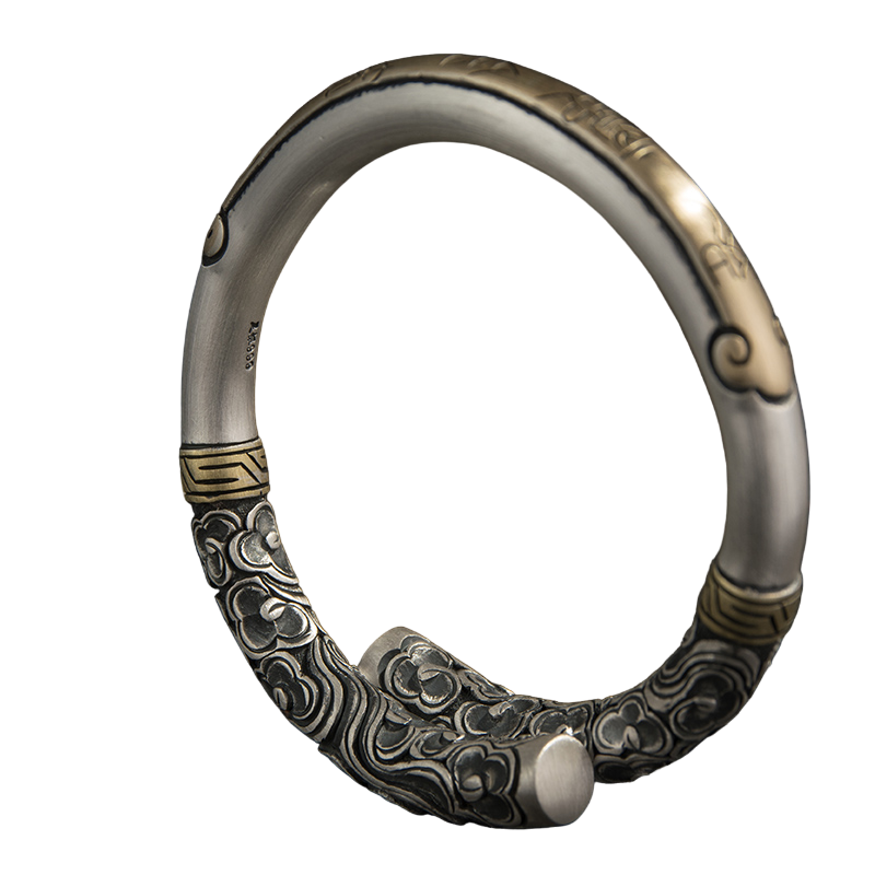 Pure silver golden hoop and Dinghaishenzhen silver bracelet of the Monkey King - Challenge everything