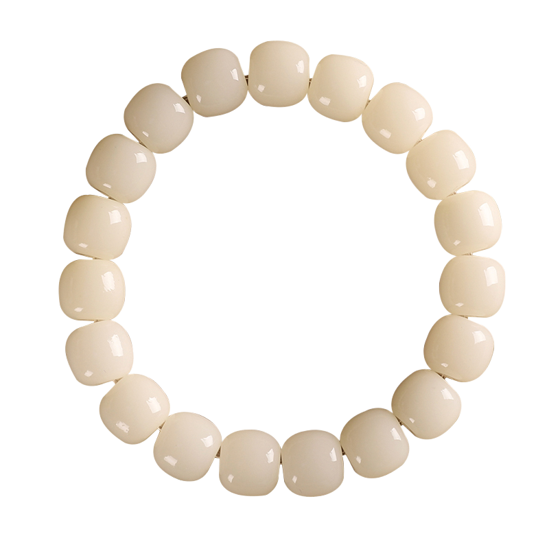 White jade bodhi root bracelet - Tranquility and peace