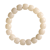 White jade bodhi root bracelet - Tranquility and peace