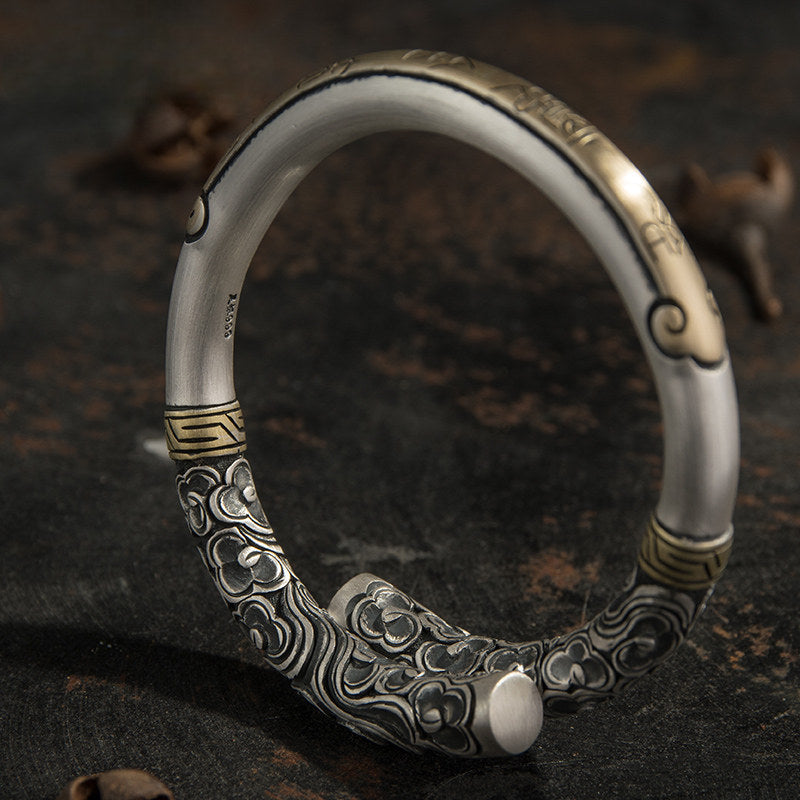 Pure silver golden hoop and Dinghaishenzhen silver bracelet of the Monkey King - Challenge everything